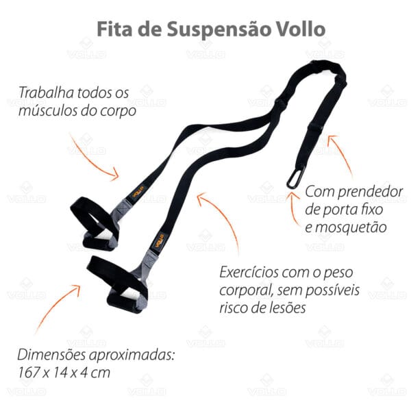 Fita de Treino de Suspensão TRX - VP1042 - Vollo - Imagem 2