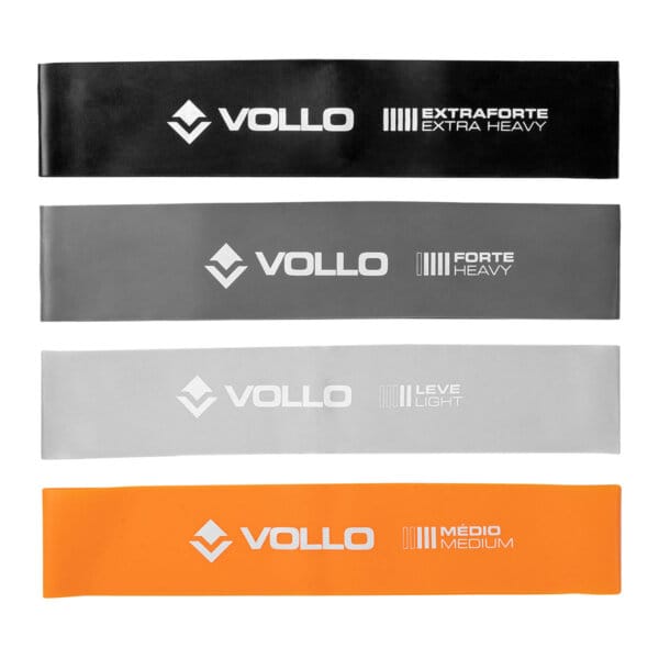 Kit 4 Faixas Elásticas Mini Bands - VP1081 - Vollo - Imagem 3