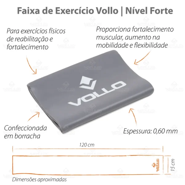 Faixa Elástica Forte 0,60mm - VP1024 - Vollo Sports - Imagem 3