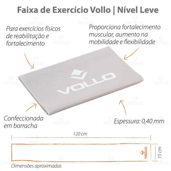 Faixa Elástica Leve 0,40mm - VP1022 - Vollo Sports - Imagem 3