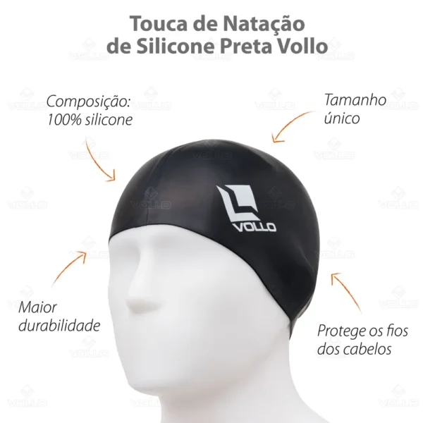 Touca Natação Silicone - VN301 - Vollo Sports - Imagem 3